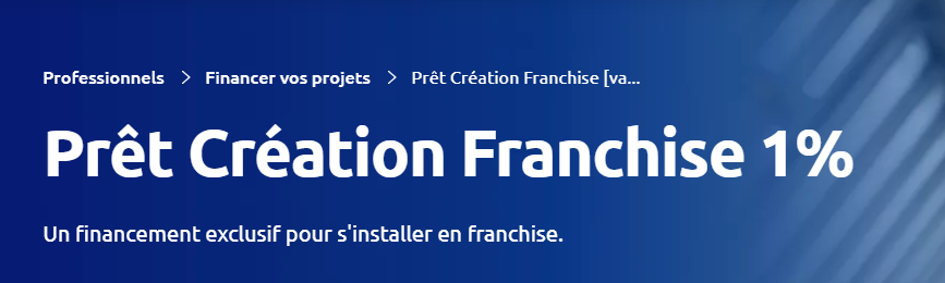 prêt création franchise banque populaire